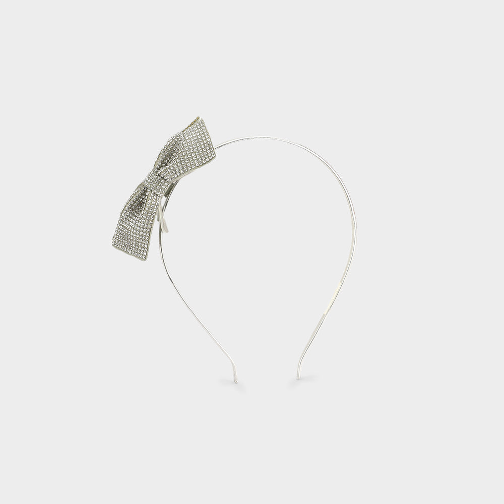 TIARA - Kids' headband with bow detail in silver