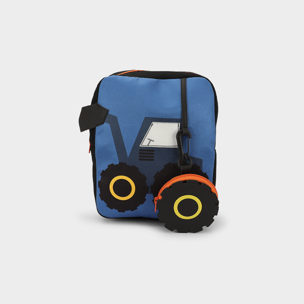 Blue excavator backpack