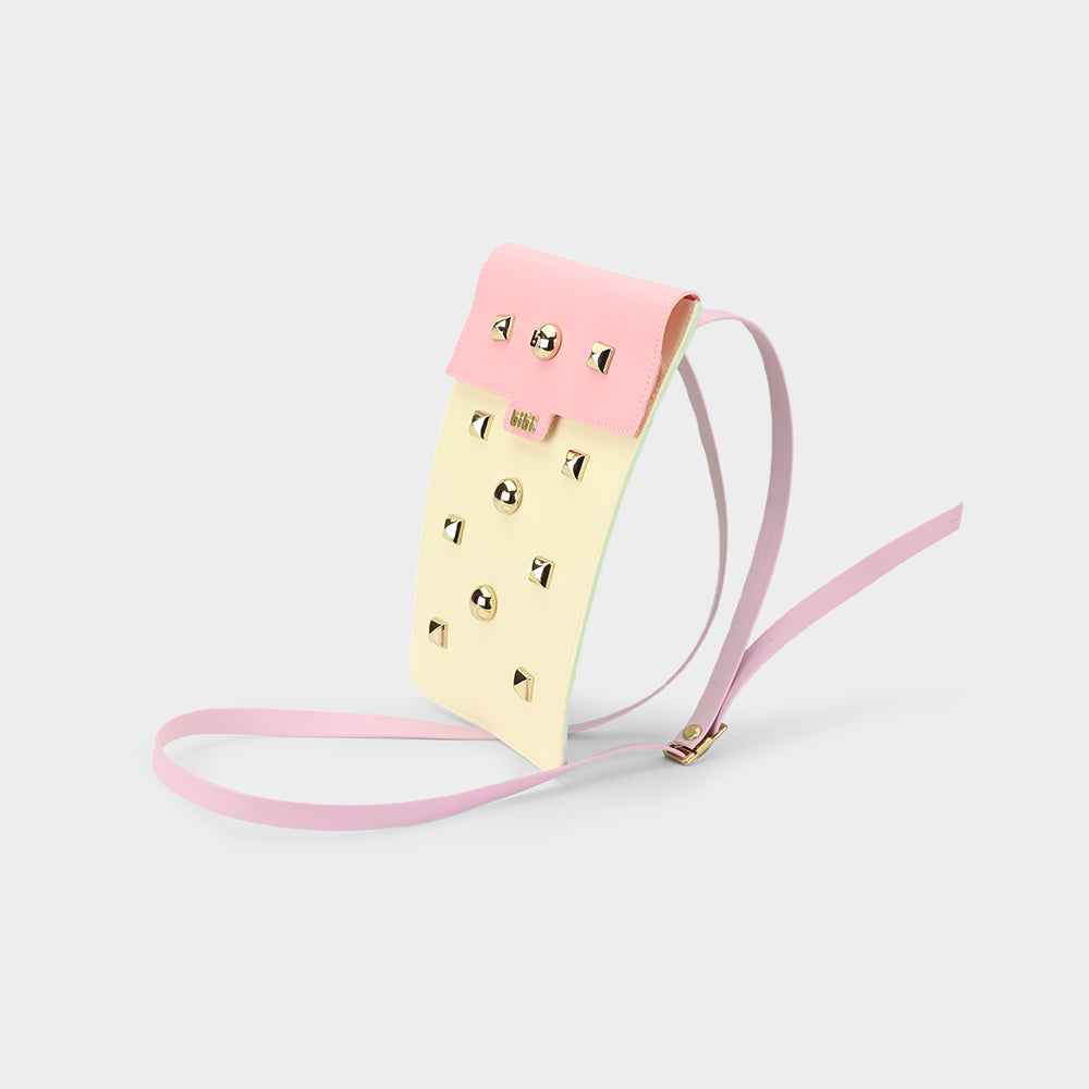 Pink, yellow and green bag