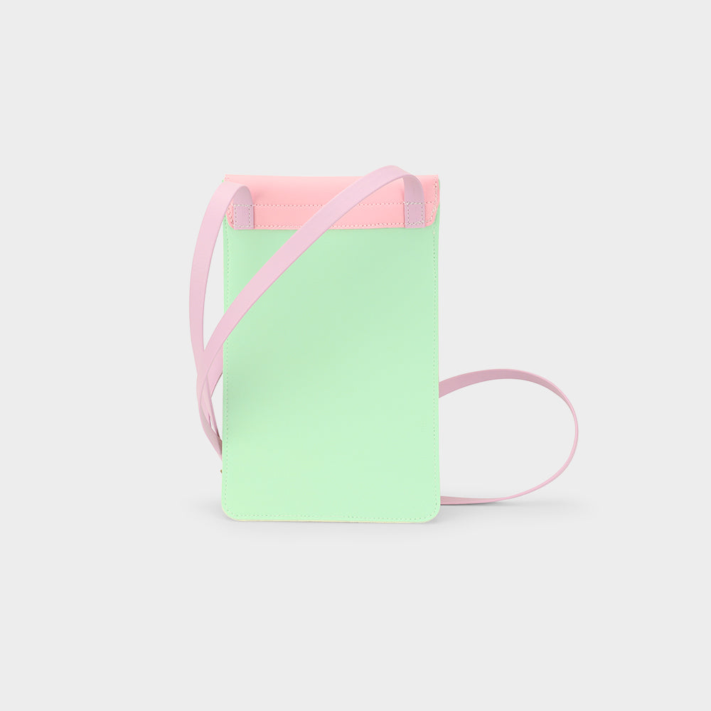Pink, yellow and green bag