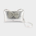 Kids' silver bag with bow detail