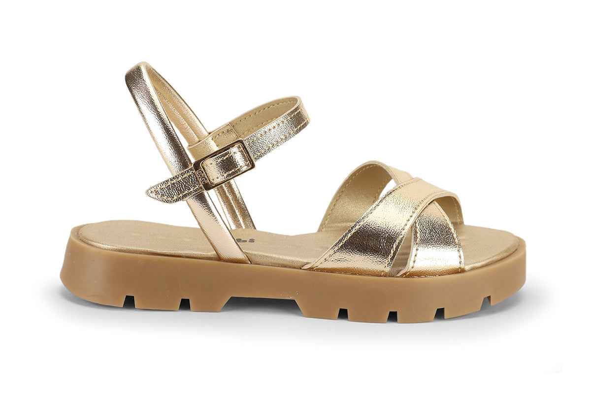 Plataforma 2.0 Sandal in Metallic Gold