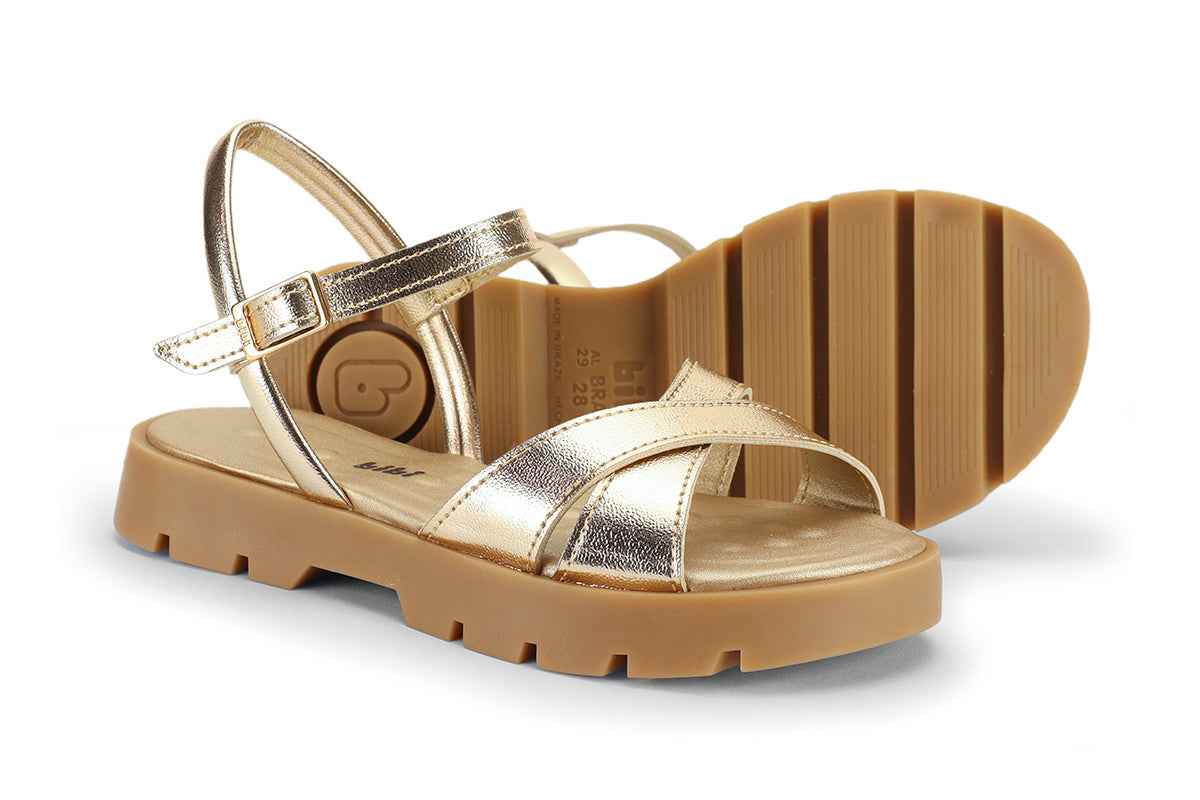 Plataforma 2.0 Sandal in Metallic Gold