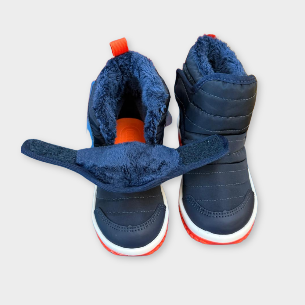 Roller 2.0 Kids's boots in navy and orange - Bibi Shoes UK