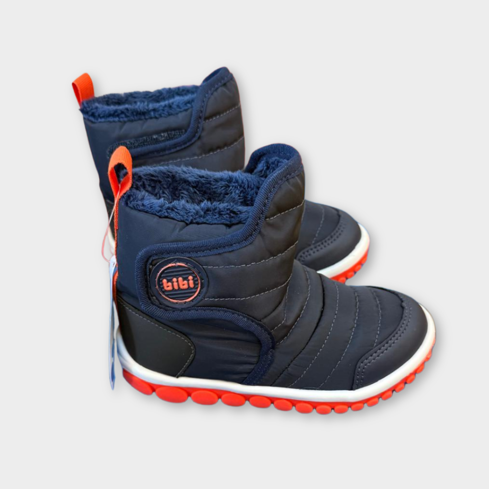 Roller 2.0 Kids's boots in navy and orange - Bibi Shoes UK